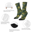 thumbnail image 3 of Gukieu Marine Anchors And Compass Print Contrast Color Mid-calf Socks, Sweat-wicking Athletic Socks, Unisex Clothing Accessories, 3 of 6