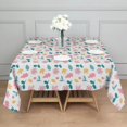 thumbnail image 3 of Floral 42" Square Waterproof Tablecloth, Floral Print Polyester Table Cover, 3 of 6