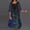 T4# Navy Womens Summer Dress, variant on Summer Dresses for Women Casual, Womens Plus Size Summer Dresses Flowy Floral Print Two-Piece Set Dress Crewneck Sleeveles Dress Cadigan for Wedding Guest
