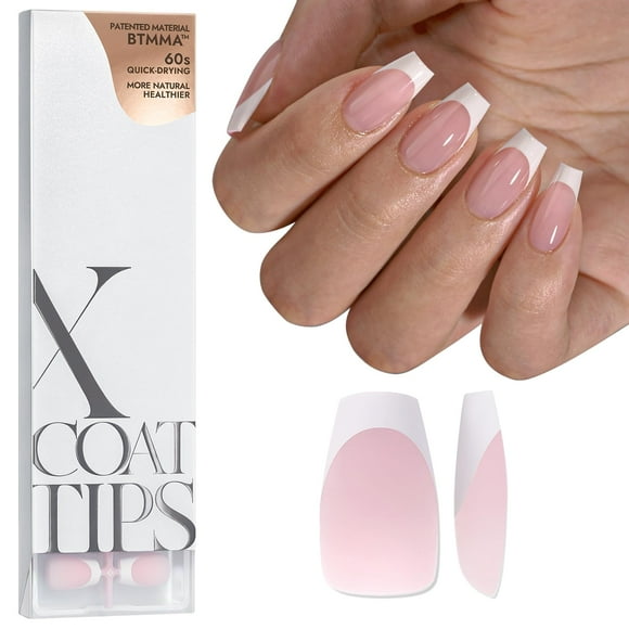 Puntas de gel francesas para uñas BtartBoxNails XCOATTIPS Pink Short