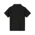 thumbnail image 2 of LittleSpring Black Polo Shirt Boys School Uniform Size 10 Short Sleeve Polo T Shirts Solid Classic, 2 of 6