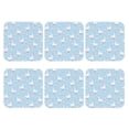 thumbnail image 2 of Disketp Goose White Flowers Funny Coasters,6 Pcs Leather Coasters with Holder, Perfect Housewarming Hostess Gifts,Protect Furniture from Water Marks Scratch and Damage,Square, 2 of 7