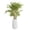 Green Solid Round 37" x 35" x 54", variant on DecMode 54" Artificial Bamboo Tree in Realistic Leaves and White Fiberglass Pot