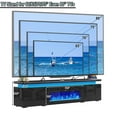 thumbnail image 4 of Fireplace TV Stand for 70" 75" 80" with LED Light & Outlets, 70" Large Entertainment Center Gaming Soundbar Shelf with 40'' Electric Fireplace, 4 of 10