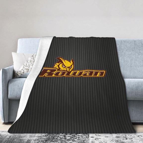 Rowan University Fleece Blanket, Very Soft Microfiber Flannel Blanket for Couch Warm and Cozy for All Seasons