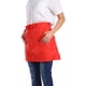thumbnail image 2 of ZPSHYD Delantales de poliéster de Media Longitud de Color sólido de 7 Uds, Estilo de Lazo Unisex, Delantal de Cintura para Comedor de Cocina con Bolsillos para camareras(Rojo), 2 of 5