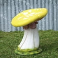 thumbnail image 4 of Yellow Single Mushroom Stool Over Sized Statue, 4 of 7