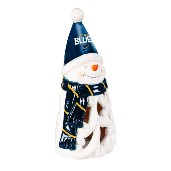 St. Louis Blues LED 8" Snowman Lit Garden Statue