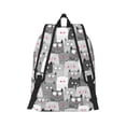 thumbnail image 7 of Geaub cats group durable canvas backpack: stylish, lightweight, and spacious with adjustable straps, 7 of 7