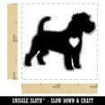 thumbnail image 2 of Rough Coated Jack Russell Terrier Parson Dog with Heart Self-Inking Rubber Stamp Ink Stamper - Green Ink - Small 1 Inch, 2 of 7
