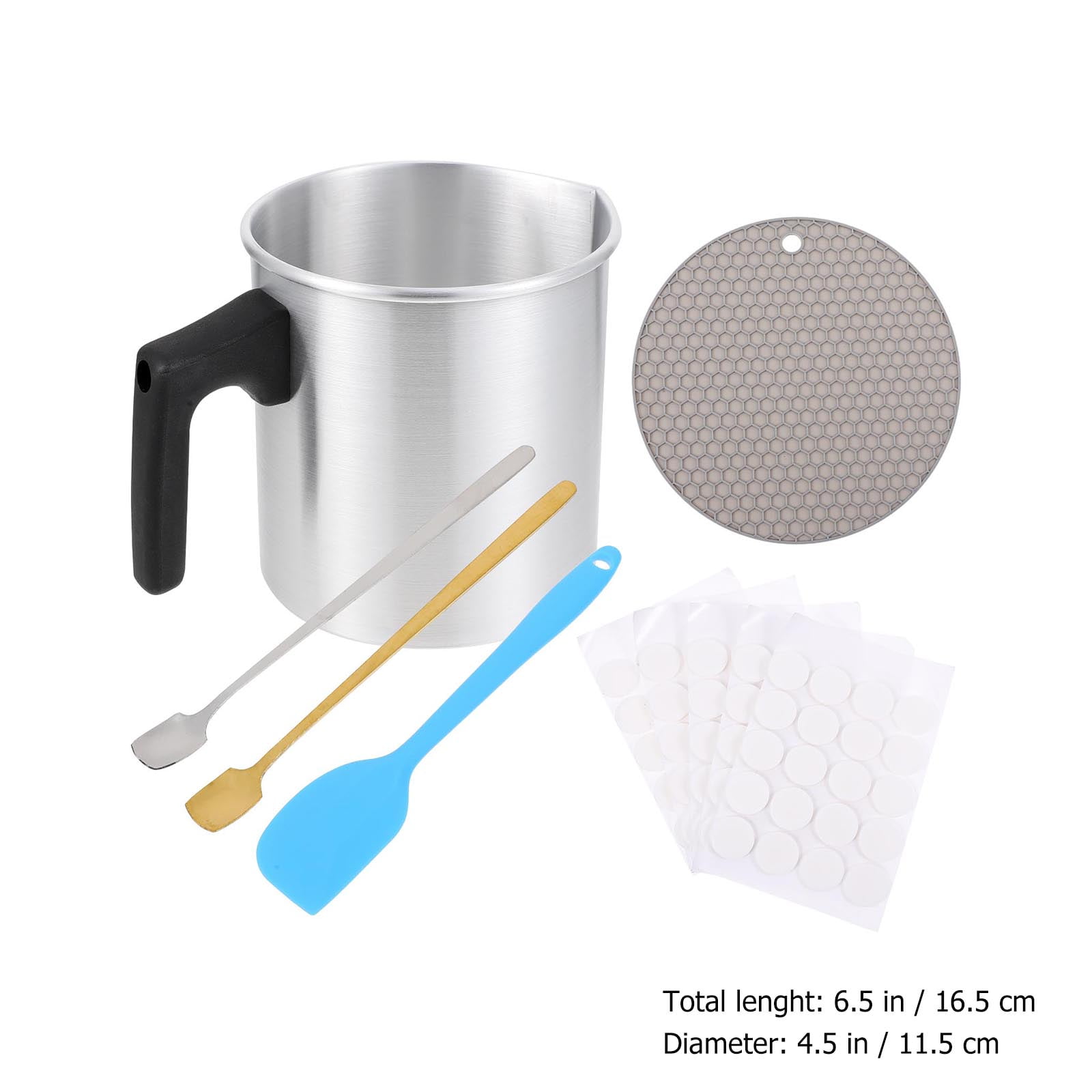 FRCOLOR Durable DIY Candle Making Kit with Stainless Steel Melting Pot Assorted Color Ideal for Parties and 1 Set