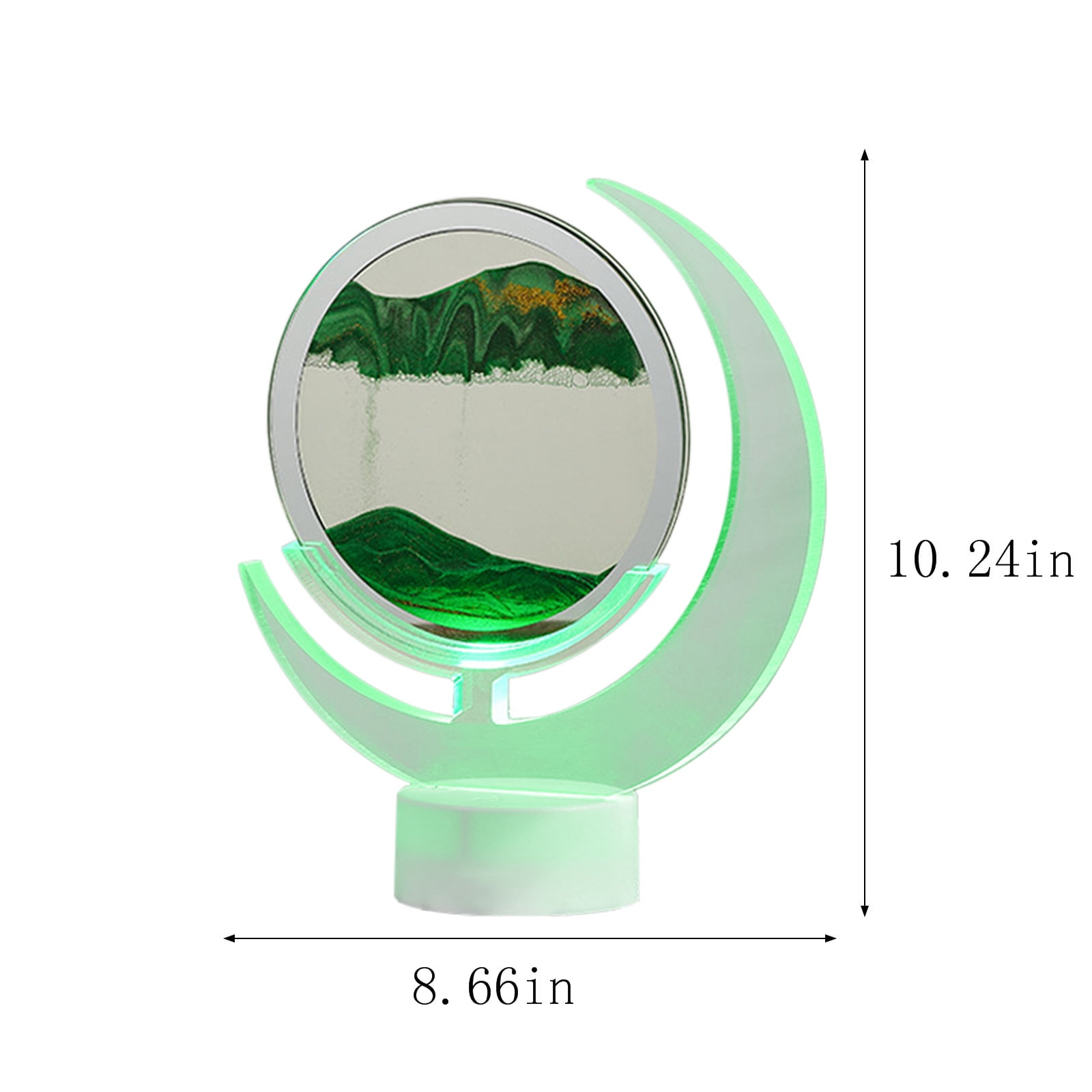 Wovilon Night Light Usb Streaming Sand Painting Night Light, 3D Three-Dimensional Moon Painting, Decorative Home Gifts Bedside Ambient Sand Painting Led Table Lamp(5Ml)