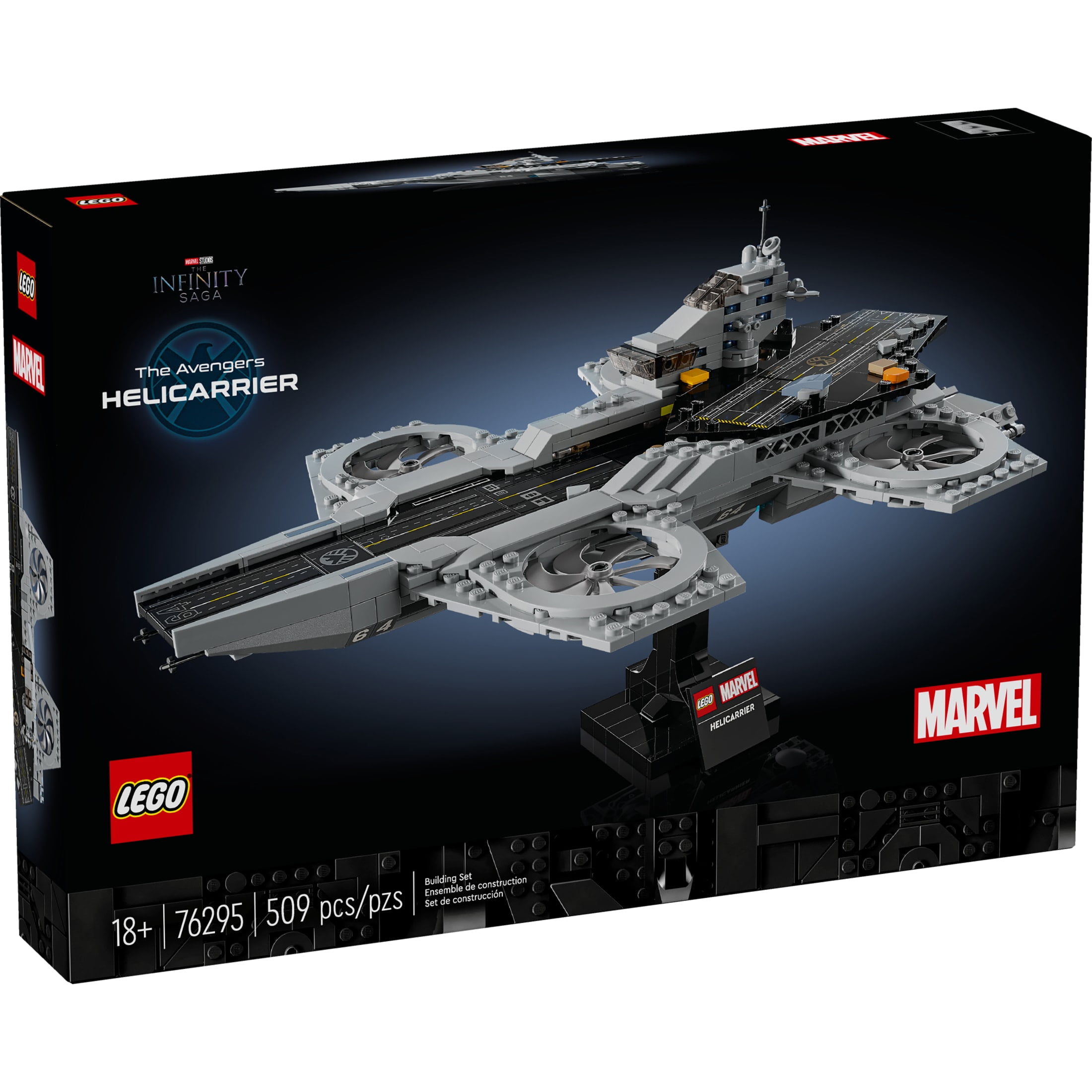 LEGO Marvel The Avengers Helicarrier Building Set for Adults - Gift for Birthdays - Collectible Display Set for Marvel Fans, Ages 18+ - Office or Book Shelf Decor - 76295