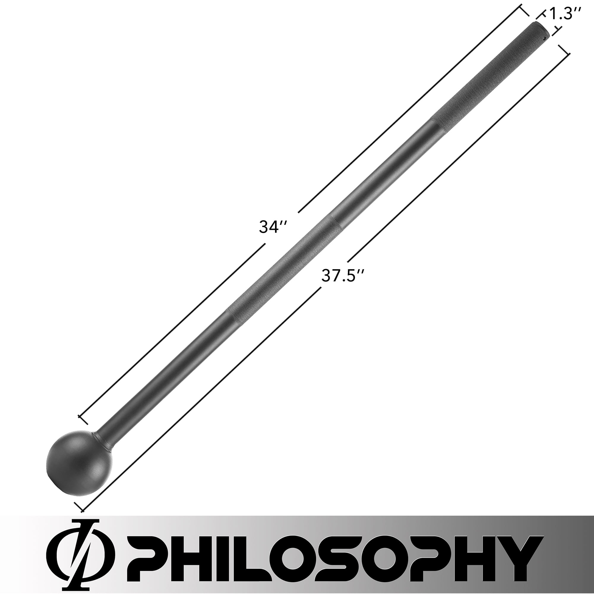 Philosophy Gym Steel Mace Bell 10 LB, Mace Club for Strength Training, Functional Full Body Workouts