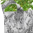 thumbnail image 2 of Grunge Grow Bags 5-Pack, Monochrome Sketch Leaf, Heavyduty Fabric Pots with Handles for Plants, 2 Sizes, Black Grey White, by Ambesonne, 2 of 3