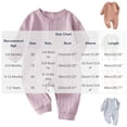 thumbnail image 6 of Jalioing Infant Boys Girls Romper Long Sleeve Cotton Clothes Solid Color Footless Jumpsuit Fall Comfy Bodysuit for Baby, 6 of 6