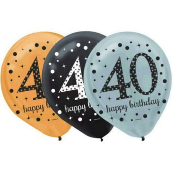 Amscan LTX Balloons Spark Celeb 40, 12", Multicolor