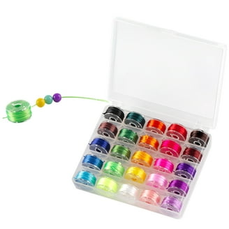 25 Pcs Transparent Sewing Machine Bobbins With Case - Compatible With Brother & Other Machines
