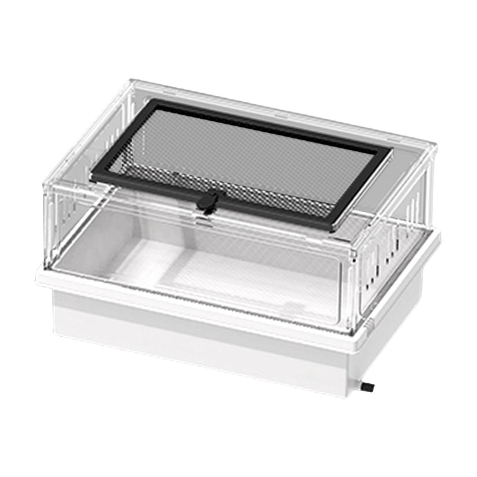 Turtle Terrarium Enclosure Aquarium Space Saving PET Construction for Home Office Crayfish Crabs Tortoises