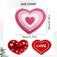 thumbnail image 3 of NANDIYNZHI Valentine's Day Bathroom Heart Rug Cute Valentines Door Mat Bath Mat Love Shape Shower Bathroom Decoration Heart Rug Non Slip Washable 26 x 15 inch, 3 of 4