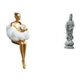 thumbnail image 1 of Escultura De Arte Abstracto De Resina De Niña Y Adorno De Piedra Guan Yin, Colección Feng Shui, Figura De Buda Femenina China Para Decoración De Escritorio De Gabinete De Oficina, 1 of 8