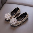 thumbnail image 4 of ZACPNCV Toddler Girls Flat Mary Jane Dress Shoes Flower Girl Comfortable Soft Soled School Wedding Party Shiny Shoes, 4 of 6