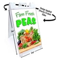 thumbnail image 2 of Farm Fresh Peas (24" X 36") Standard A-Frame Signicade, Includes Decal Applied To Stand, 2 of 4
