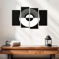 thumbnail image 2 of Elephant Stock Vinyl Abstract Wall Art - Horizontal Multi Panel Canvas - Living Room Wall Decor - Abstract Multi Panel - Black And White Decor - 24" x 14", 2 of 4