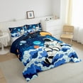 thumbnail image 3 of Erosebridal Teens Astronaut Bedding Sets Full with Comforter, Outer Space Duvet Insert, Mystic Planet Reversible Comforter Sets Full Size, Ultra Soft Room Decorative, 3 Pieces, 3 of 8