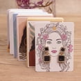 thumbnail image 2 of 100pcs newest one/two pari stud earring package card beauty head dangling earring tag 5x6.5cm jewelry package display card E 100card, 2 of 6