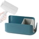 thumbnail image 4 of Estante con marco para soplador, accesorios de baño, estante de almacenamiento sin perforaciones para baño gris azul, 4 of 6
