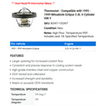 thumbnail image 2 of Thermostat - Compatible with 1995 - 1999 Mitsubishi Eclipse 2.0L 4-Cylinder VIN Y 1996 1997 1998, 2 of 2