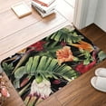 thumbnail image 5 of Haiem Watercolor Tropical Flowers Front Door Mat Indoor Outdoor Entrance, Waterproof All-Season, All-Weather Doormat, Durable Flannel Fabric, Fade Resistant, Low Profile, 16x24in, 5 of 9