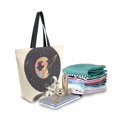thumbnail image 2 of FORMRS Womens Canvas Tote Bag with Zipper Inner Pocket Shoulder Handbag, Space Record, 2 of 7