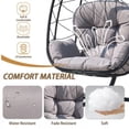 thumbnail image 4 of FKSLIFE Hanging Egg Chair With Stand Swing Chair Cushion For Indoor Outdoor Patio Garden, 4 of 7