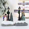 thumbnail image 3 of LED Christmas Village Ornaments Microlandscape Resin Figurines Decoration Santa Claus Pine Needles Snow View Holiday Gift, 3 of 4