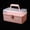 pink, variant on Portable Plastic Storage Box with Transparent Lid and Handle, Multipurpose Organizer Case