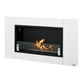 thumbnail image 2 of HOMCOM Ethanol Fireplace, 43.25" Wall-Mounted 0.73 Gal Stainless Steel Max 323 Sq. Ft., Burns up to 4 Hours, White, 2 of 9