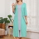 thumbnail image 5 of Batas de invierno para mujer, camisón cálido y camisón de invierno con cremallera y bolsillos, pijama holgado para mujer., 5 of 9