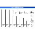 thumbnail image 3 of Kojooin Kayak Storage Rack, Freestanding Heavy Duty Metal Organizer for Kayaks, Canoes, Surfboards, Paddleboards and Skis, 3 of 7