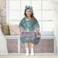 thumbnail image 7 of FORMRS Wearable Blanket Hoodie with Sleeves for Kids Cozy Flannel Sweatshirt, Purple Forest Scene, 7 of 7