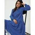 thumbnail image 3 of Printed V-Neck Maxi Dress, 3 of 5