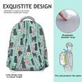 thumbnail image 5 of Bichon Dog Blue Florals Backpack for School,Cute School Bag,Schoolbag with Adjustable Shoulder Straps & Padded Back,15.3"x11"x7.1"., 5 of 6