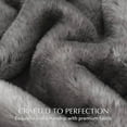 thumbnail image 5 of EVERGRACE Ultra Soft Luxury Fluffy Mink Faux Fur Throw Blanket, Thick Warm Fall Winter Blankets for Bed, Couch, Cozy Plush Reversible Blanket for Chair, Sofa (Ombré Silver Onyx, 60"x80"), 5 of 8