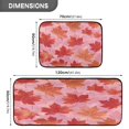 thumbnail image 3 of 2-Piece Kitchen Rugs Set Non-Slip Mats Carpet Floor for Kitchen, Bathroom (19.7"x27.6" & 19.7"x47.2") Red Maple Leaf Pattern, 3 of 7