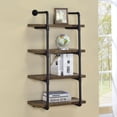 thumbnail image 2 of Elmcrest 24-inch 4-shelf Wall Bookshelf Rustic Oak, 2 of 11