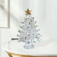 thumbnail image 4 of 2 Piezas de Adorno de Mesa de Estatuilla de árbol de Navidad Azul transparente Soledad Estatuilla de escritorio, 4 of 7