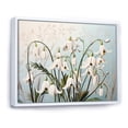 thumbnail image 2 of Designart "Dreamy Beige Snowdrop Scene" Snowdrops Floater Framed Wall Art Living Room, 2 of 5