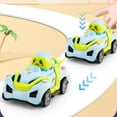 thumbnail image 3 of Cartoon Toy Cars for Toddlers 1 2 3 Year Old, Fun Press Car Toys, Christmas Birthday Gifts for Kids Boys Girls, White, 3 of 7