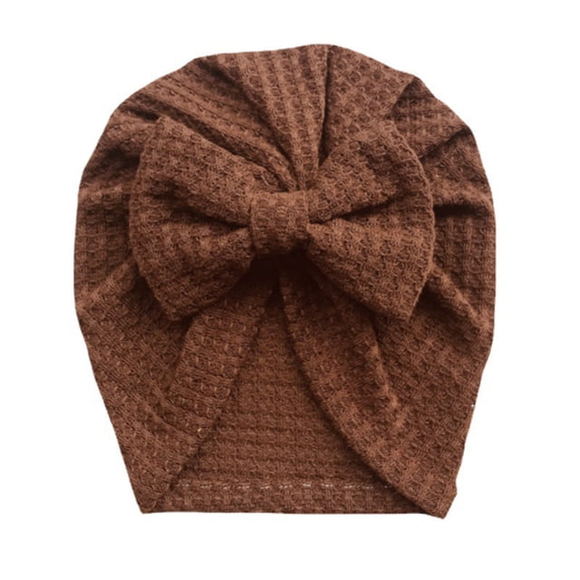 Gorro de lana con lazo de punto tipo gofre para bebé, gorro estilo indio, para otoño e invierno